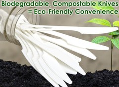 Disposable Knives Made From Non-GMO, Plant-Based, Plastic, 50 Pk. Sturdy