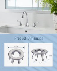 Sink Overflow Ring Brushed Nickel: ARCORA 2 Pack Solid Brass Bathroom Vessel Sin