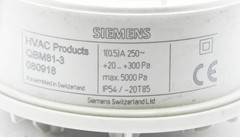 Siemens QBM81-3 Max 5000Pa Diff. Pressure Switch -used-