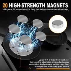 16.5 Inch Roof Top Beacon Emergency Strobe Light 56 LED Magnetic Warning Caution