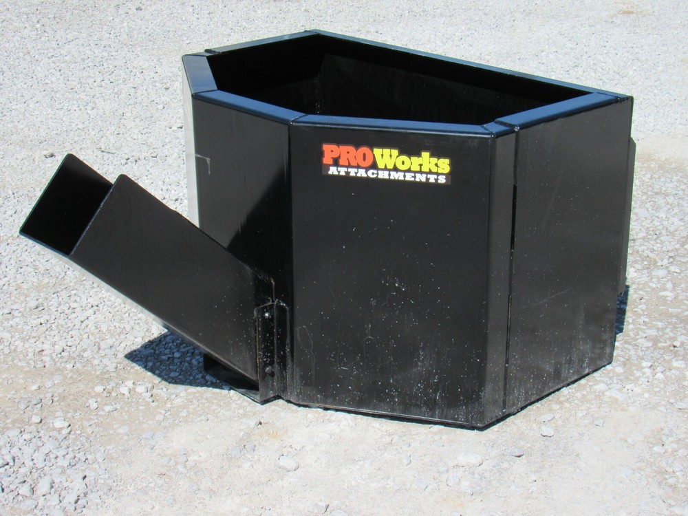 5/8 Cubic Yard Concrete Dispensing Bucket Attachment Fits Skid Steer Loader