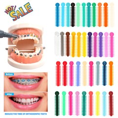 1040Pcs Dental Elastic Ligature Ties Rubber Power Bands for Orthodontic Braces