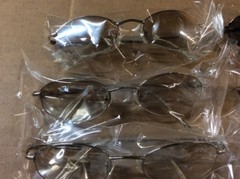 NEW ASSORTED BOX OF SUNGLASSES SUN GLASSES SET OF 11 GLASS COLORED SMALL LENS