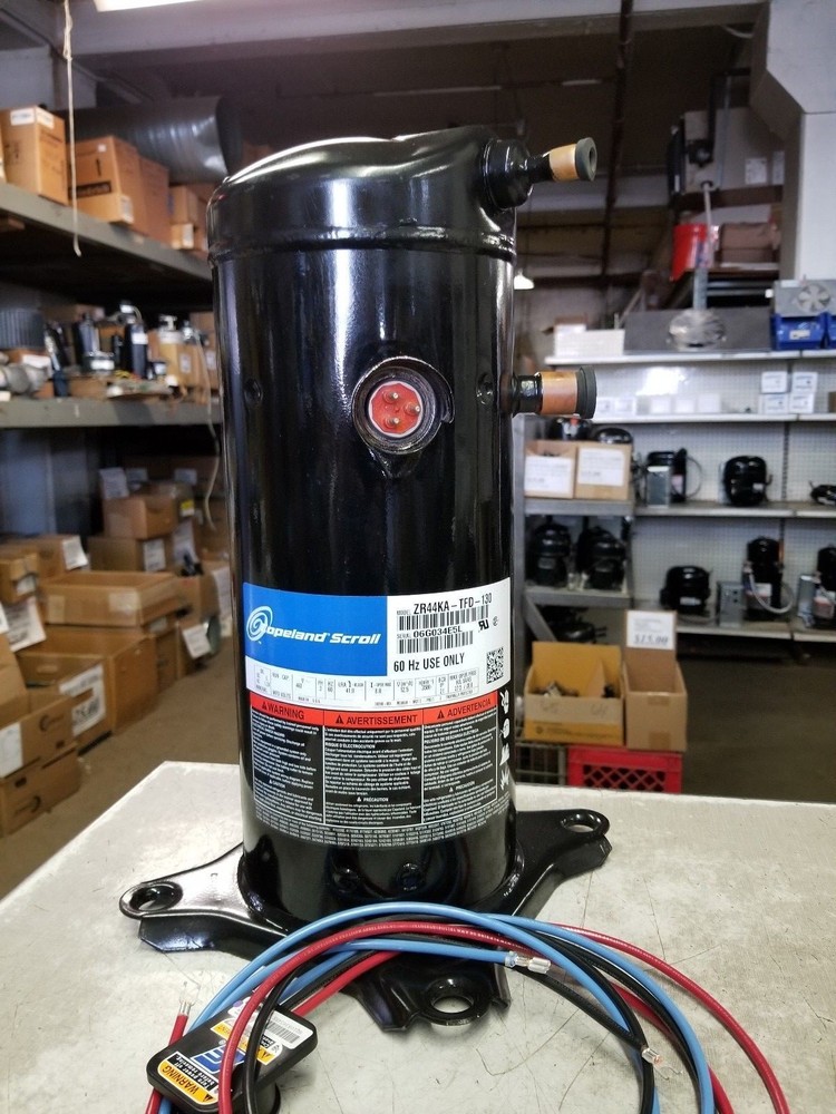 COPELAND ZR44KA-TFD-130 44,000 BTU 460/3/60 R-TWENTY TWO SCROLL A/C COMPRESSOR