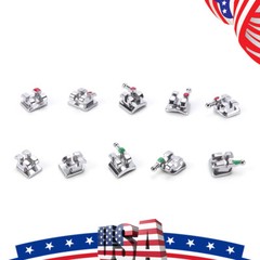 US AZDENT Dental Orthodontic Brackets Brace Mini Roth/MBT 0.022/0.018 345 Hook