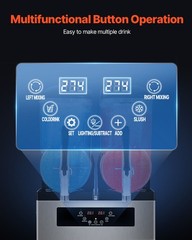 Uimoso Dual 12L Tank Frozen Drink Machine for Slushies and Smoothies