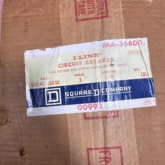 NEW SQUARE D MA36600 TYPE MA 600 AMP 600 V I-LINE FREE SHIPPING