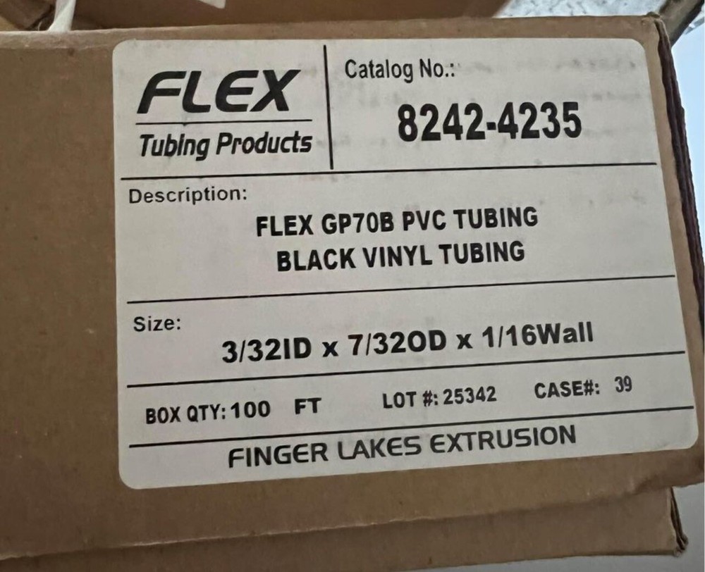 The FLEX GP70B PVC Tubing Black Vinyl Tubing- 100ft