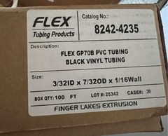 The FLEX GP70B PVC Tubing Black Vinyl Tubing- 100ft