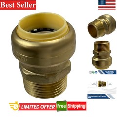 Push Fit Adapter 1 Inch Male NPT Copper Stainless Steel Plumbing Fitting