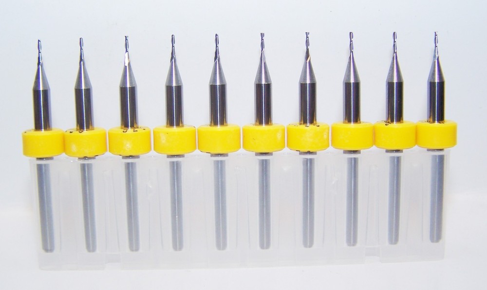 (10) 0.70mm (.0276″) 2 FLUTE MICRO CARBIDE ENDMILLS 1600.0276.120