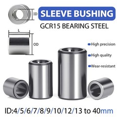 GCR15 Bearing Steel Sleeve Bushing ID 4/5/6~40mm Wear-Resistant Standoff Spacers
