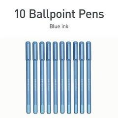 TOPS PENTONIC Gel Pen, Stick, Fine 0.7 mm, Blue Ink, 10/Pack
