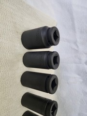 Lot/5 -3/4 Drive 6pt Deep Impact Socket ~3 Chrome Vanadium,2CR-Molybdenum C-LIST