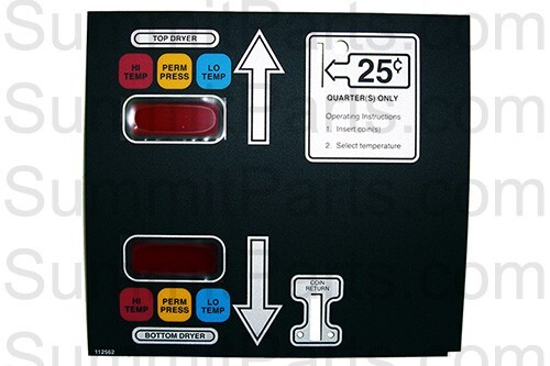 KEYPAD, DUAL POCKET .25 CENTS FOR AMERICAN DRYER – 112562