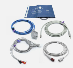 Philips MP2 X2 Accessories Kit Bundle – Cuff, Hose, SpO2, ECG, Temperature