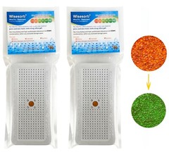 100Gram Indicating Silica Gel Canister, Reusable Desiccant Dehumidifier, 2 Pack