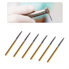 6 PCS Zekrya 28mm Long Dental Carbide Burs Surgical Drills FG Shank Dia. 1.6mm