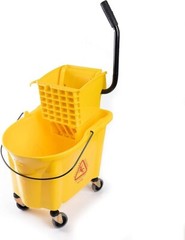Mop Bucket with 2 Pack Mop Head Side Press Wringer 38 Quart