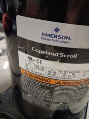 COPELAND SCROLL COMPRESSOR model ZR57K3E – TFD – 930 Year 2016- 460v 3 ph