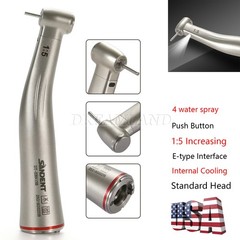 Dental 1:5 Increasing Contra Angle FG1.6mm LED Fiber Optic Handpiece SANDENT USA