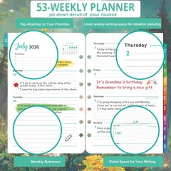 2027 Planner Refills, 2027 Daily Weekly Monthly Yearly Planner Pages, JUL 2026