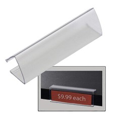 Wood Shelf Label Holder 20 Acrylic Clear Tags Ticket Holds 7/8″ x 3 ⅛” Labels