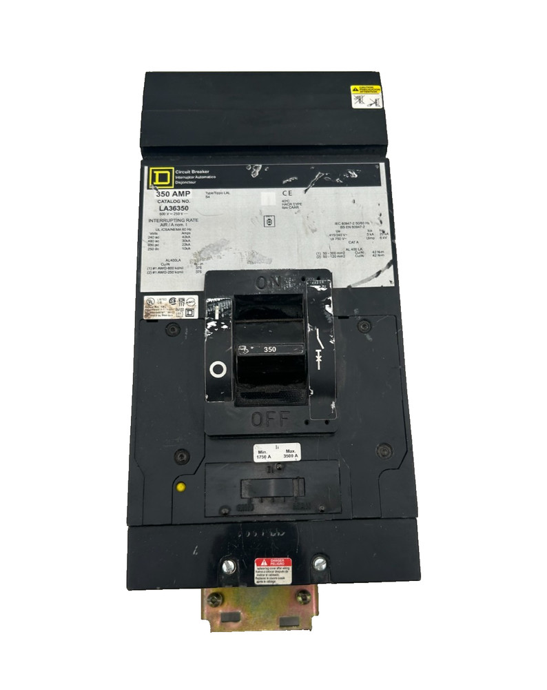 Square D LA36350 I-Line Circuit Breaker 350A 3-Pole 600VAC