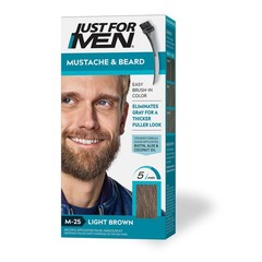 Just For Men Mustache & Beard, Beard Dye for Men with Brush Included for Easy Ap