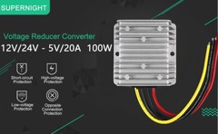 20A 100W Converter DC 12V 24V Step Down to DC 5V Voltage Regulator Waterproof