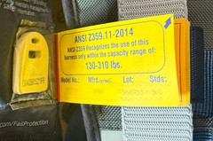 3M DBI-SALA ExoFit Body Harness 1110179 (XXL) Fall Protection with 3XL Belt