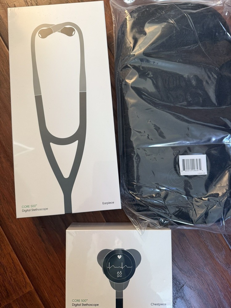 Eko Core 500 Digital Stethoscope With Case, Black, Brand New Sealed Never Opened
