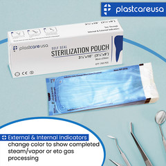 2000 Self Sealing Sterilization Pouches, 2.75″ x 10″, Sterilizer Bags Autoclave