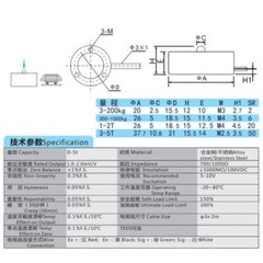Miniature Type Load Cell Sensor Pressure Weighing Module Tension Sensor 2000kg