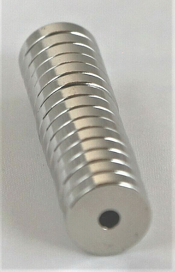 15 pcs Lot 1/2×1/8 x1/8 inch Neodymium Strong Rare Earth Ring Magnet N48-Magnets