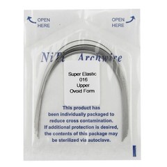 10pcs Dental Orthodontic Arch Wire Super Elastic Niti Round Ovoid Natural U/L