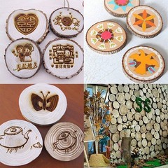 Unfinished Natural Wood Slices 12 Pcs 3.5-4 inch Craft 12