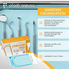 200 Self-Sealing Sterilization Pouches 3.5″ x 5.25″ – Autoclave Bags for Dental