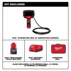 Milwaukee 2324-21 M12 M-Spector 360 10′ Inspection Camera
