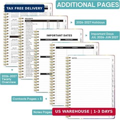 Academic Planner 2026-2027, Weekly and Monthly Calendar Book, July 2026 – June 2