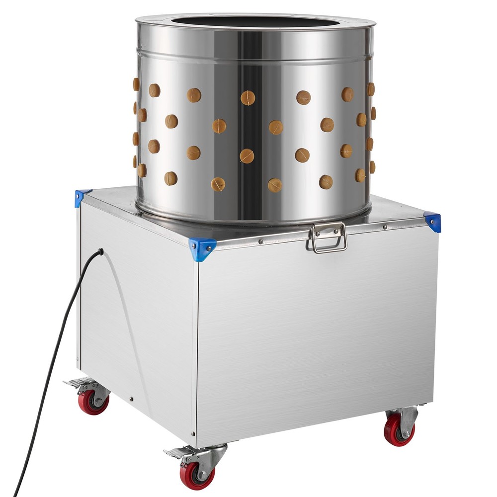 Uimoso 19.7″ Electric Poultry Plucker Machine 1500W,275RPM,106 Fingers, Portable