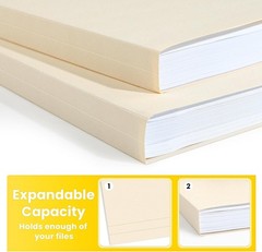 Manilla Folders Letter Size 8.5 x 11 inches,100 Per Box, 1/3 Cut Tab for Easy…