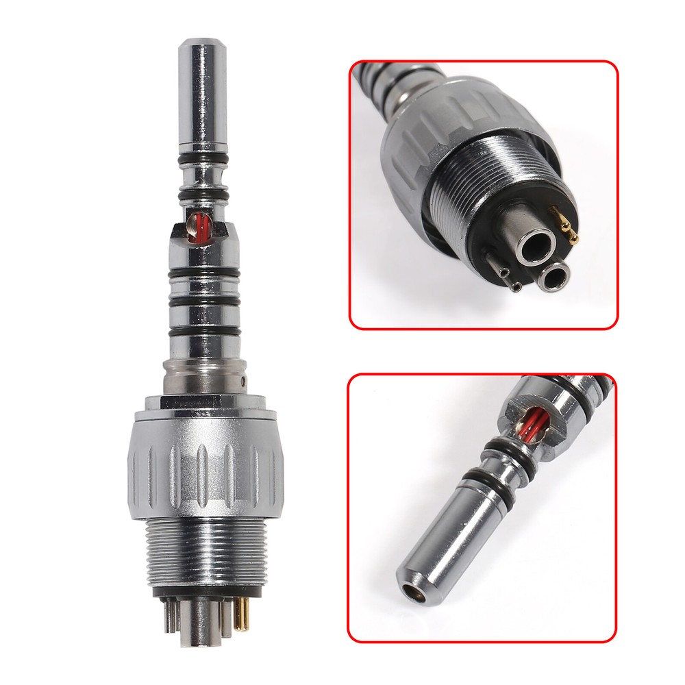 COXO Dental Fiber Optic LED 45 Degree Handpiece /Swivel Coupler 6 Hole Fit KAV