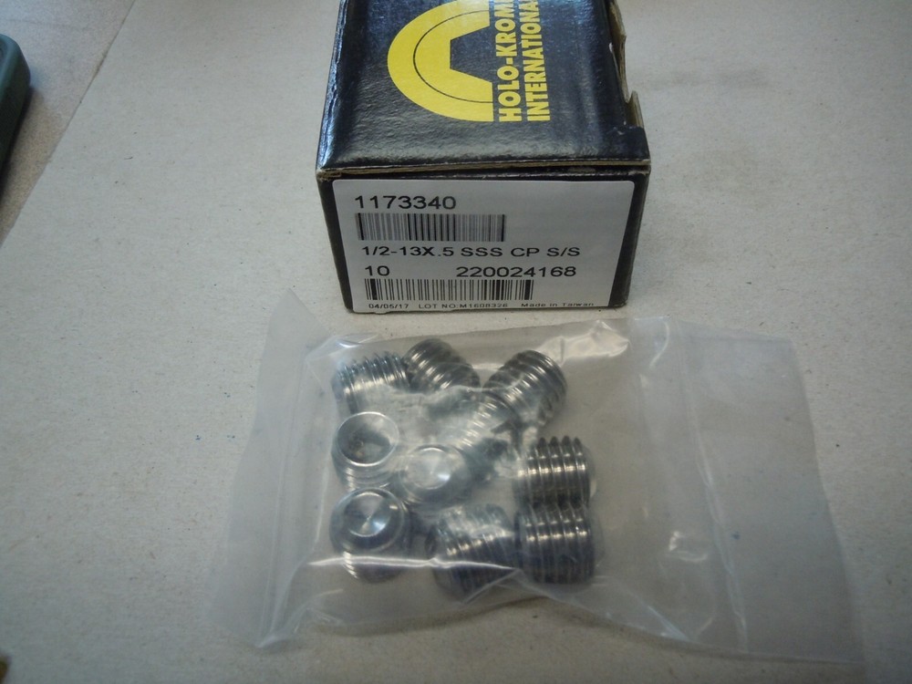 Holo-Krome 1/2″-13 x 1/2″ Hex Drive Cup Point SS 18-8 Socket Set Screw box of 10