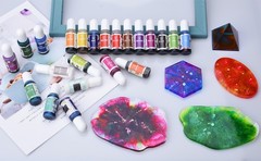 Alcohol Ink Set – 22 Colors x 0.35oz Alcohol Based Ink for Epoxy Resin Painting,