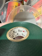 (50 Rolls) 3M 35 Pro Grade Scotch Vinyl Electrical Tape, 3/4 in x 66 ft, Green