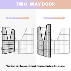 52″W x 42″H Horse Stall 3 Layers Steel Gate for Horse Heavy Duty Horse Gate