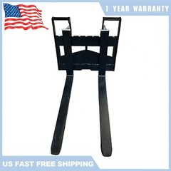 38in 600lbs Pallet Fork Frame Attachment For Mini Skid Steer Loader Quick Attach