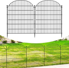 10 Pack Decorative Garden Metal Fence with Gate 32 in (H) x 23.6 ft (L)