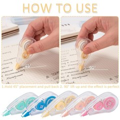 Huiruso 10 Pack White Out Correction Pink Or Blue Yellow Red Green
